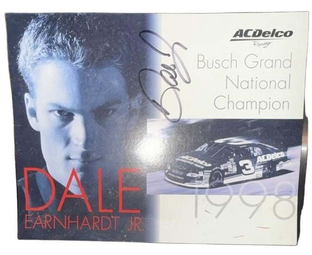 Signed ACDelco Dale Earnhardt Jr 1998 Busch Grand National Champion Sign